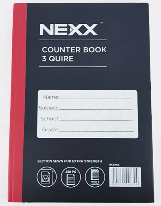 3 Quire Counter Book – NEXX