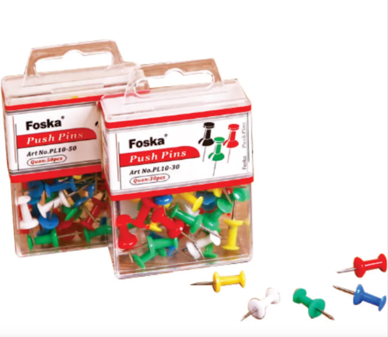 FOSKA Push Pin Assorted Box of 30