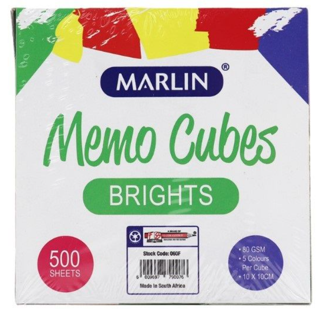 Marlin - Memo Cubes Assorted Brights