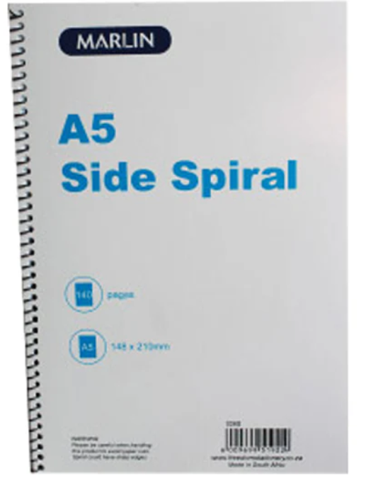 Marlin A5 Side Spiral Notebook 100 Pages