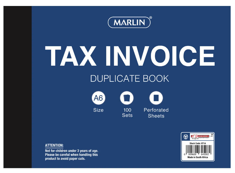 Marlin A6 Carbon Duplicate Invoice Book