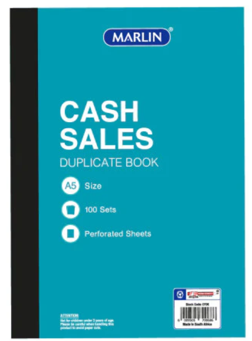 Marlin Cash Sale Book Duplicate A5