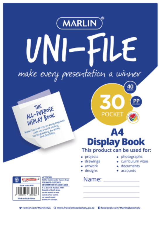 Marlin Unifile Display Book 30 Pocket