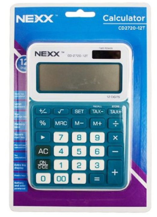 Nexx CD2720 12 Digit Desktop Calculator