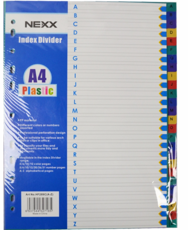 Nexx Divider A4 PVC A-Z
